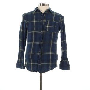 Modern Amusement Men's Green Plaid Flannel Button Up Shirt